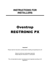 Oventrop REGTRONIC PX Instructions For Installers