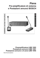 Bosch Plena LBB 1925 Installation And User Instruction