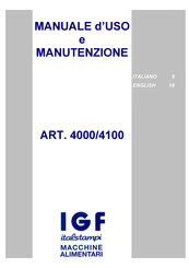 IGF 4000/22 GM Manual For Use And Maintenance