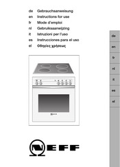 NEFF E 1320 Series Instructions For Use Manual