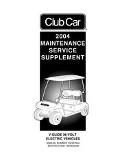 Club Car V-GLIDE Maintenance Service Supplement