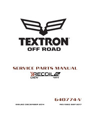 Textron Off Road RECOIL iS CREW Service & Parts Manual