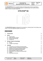 KTR-Group KTR-STOP NC Operating & Assembly Instructions