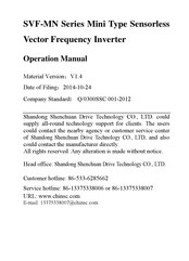 CHINSC ELECTRIC SVF-MN Series Operation Manual