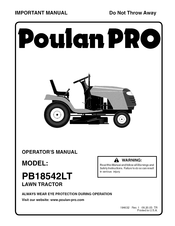 Poulan Pro PB 18542 LT Operator's Manual