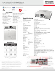Hitachi CP-X5022WN Manuals | ManualsLib