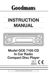 Goodmans GCE 7105 CD Instruction Manual
