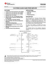 Texas Instruments TPA3124D2 Instructions Manual