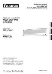 Friedrich MW18TC3E Operating Manual