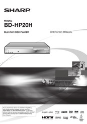 Sharp BD-HP20H Operation Manual