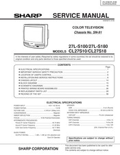 Sharp CL27S18 Service Manual