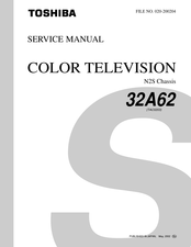 Toshiba 32A62 Service Manual
