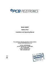 PCB Piezotronics 488B07 Installation And Operating Manual