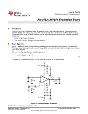 Texas Instruments AN-1662 LMV551 User Manual