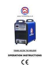 Rtech TIG401 Operation Instructions Manual