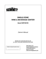 Summit SCR1841B Owner's Manual