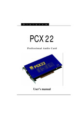 Digigram PCX 22 User Manual