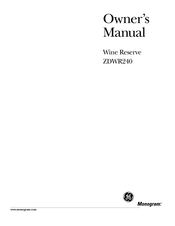 Monogram ZDWR240 Owner's Manual