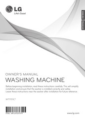Lg wt1701c Owner's Manual