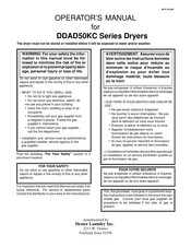 Dexter Laundry DDAD50KC Series Operator's Manual