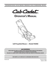Cub Cadet V46MZ Operator's Manual
