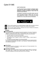 Opera Audio Cyber-845 User Manual