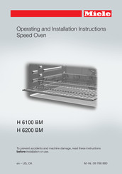 Miele H 6100 BM Operating And Installation Instructions