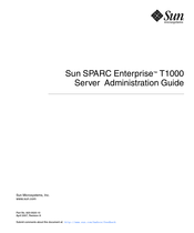 Sun Microsystems SPARC Enterprise T1000 Administration Manual