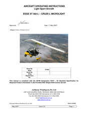 AirBorne WindSports Edge XT 582-L Cruze Operating Instructions Manual