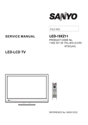 Sanyo LED-19XZ11 Service Manual