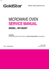 Goldstar MV1604ST Service Manual