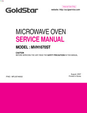 Goldstar MVH1670ST Service Manual