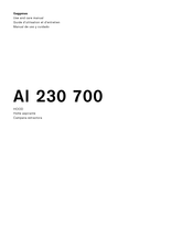 Gaggenau AI 230 700 Use And Care Manual