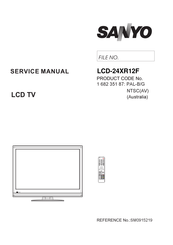 Sanyo LCD-24XR12F Service Manual