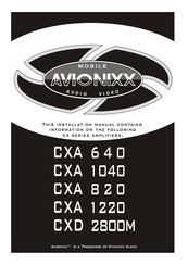 Avionixx CXA 1220 Installation Manual