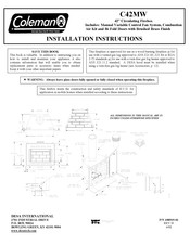 Coleman C42MW Installation Instructions Manual