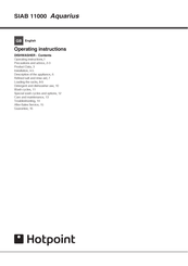 Hotpoint Aquarius SIAB 11000 Operating Instructions Manual