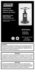 Coleman 5412A Series Instructions For Use Manual