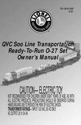 Lionel QVC Soo Line Transportation O-27 Owner's Manual