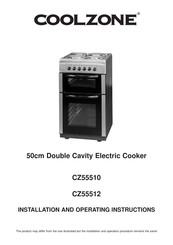 Coolzone CZ55510 Installation And Operating Instructions Manual