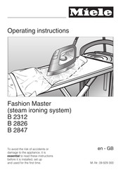 Miele B 2826 Operating Instructions Manual