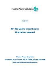 Marine Power Solutions MP-458 Operation Manual