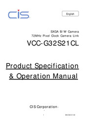 CIS VCC-G32S21CL Product Specification  & Operation Manual
