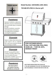 Tera Gear GSF2520KL Instructions Manual