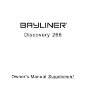 Bayliner Discovery 266 Owner's Manual Supplement
