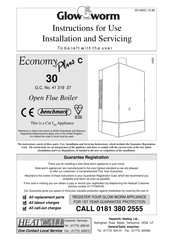 Glow-worm economy plus c 30 Instructions For Use, Installation & Servicing
