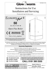 Glow-worm economy plus c 50 Instructions For Use, Installation & Servicing