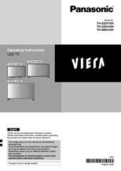 Panasonic VIERA TH-49D410H Operating Instructions Manual