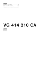 Gaggenau VG 414 210 CA Installation Instructions Manual