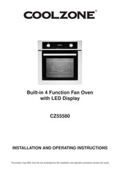 Coolzone CZ55580 Installation And Operating Instructions Manual